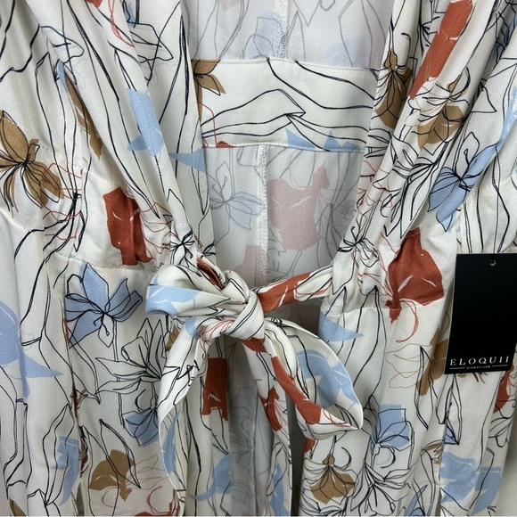 NWT Eloquii Duster cardigan longer length belted with pockets side slits 14/16 - Picture 7 of 16